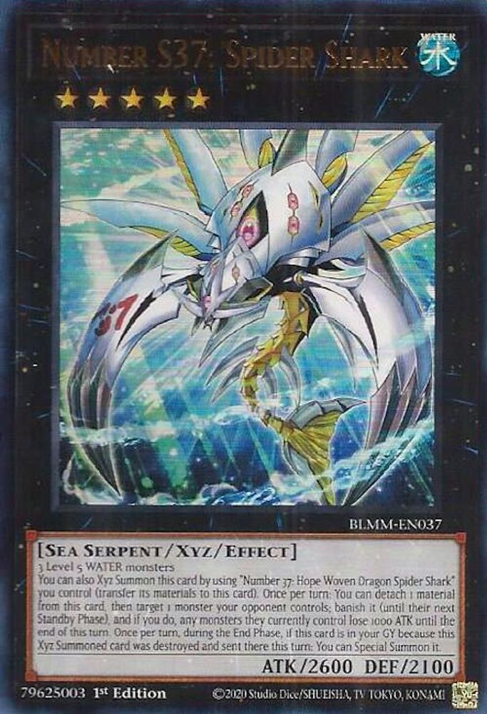 Number S37: Spider Shark - (BLMM-EN037) - Ultra Rare 1st Edition