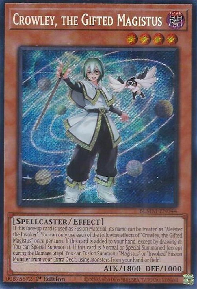 Crowley, the Gifted Magistus - (BLMM-EN044) - Secret Rare 1st Edition