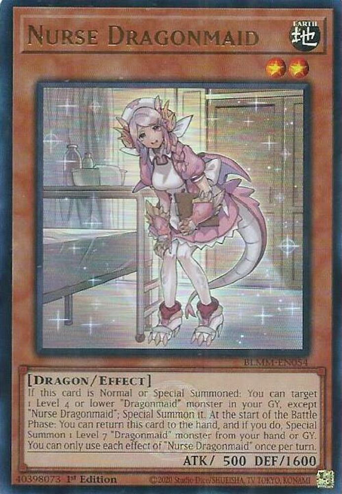 Nurse Dragonmaid - (BLMM-EN054) - Ultra Rare 1st Edition