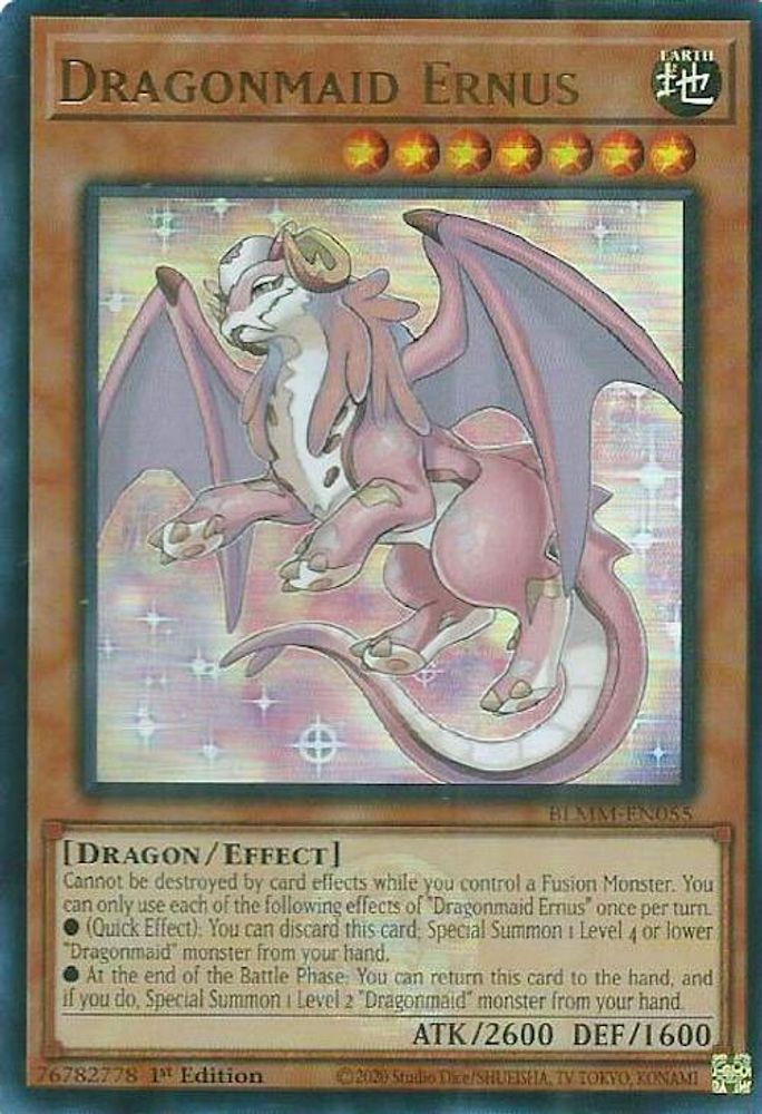 Dragonmaid Ernus - (BLMM-EN055) - Ultra Rare 1st Edition