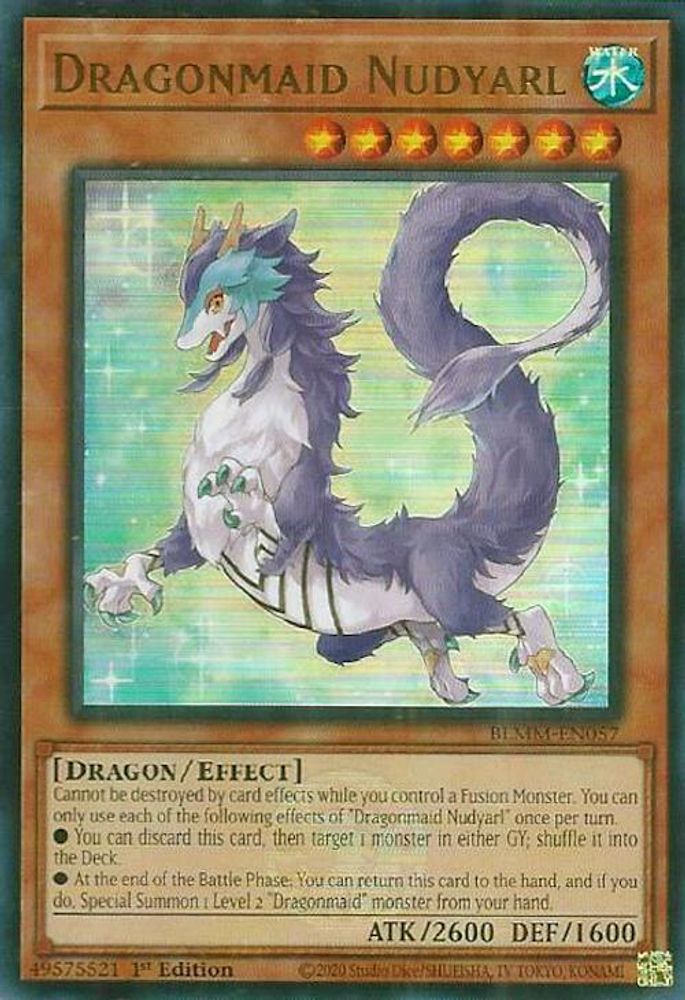 Dragonmaid Nudyarl - (BLMM-EN057) - Ultra Rare 1st Edition