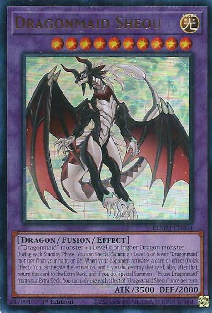 Dragonmaid Sheou - (BLMM-EN064) - Ultra Rare 1st Edition