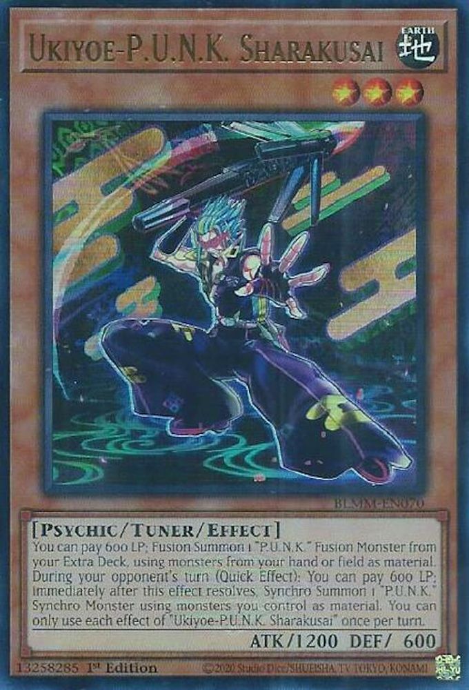Ukiyoe-P.U.N.K. Sharakusai - (BLMM-EN070) - Ultra Rare 1st Edition