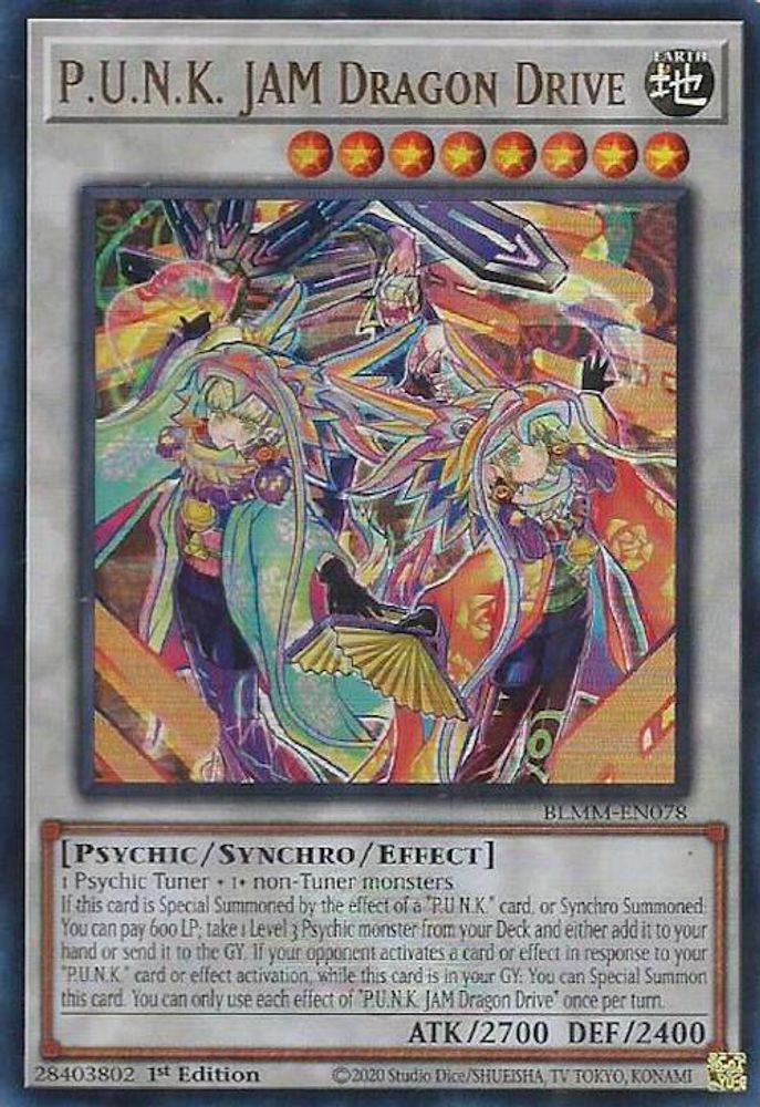 P.U.N.K. JAM Dragon Drive - (BLMM-EN078) - Ultra Rare 1st Edition