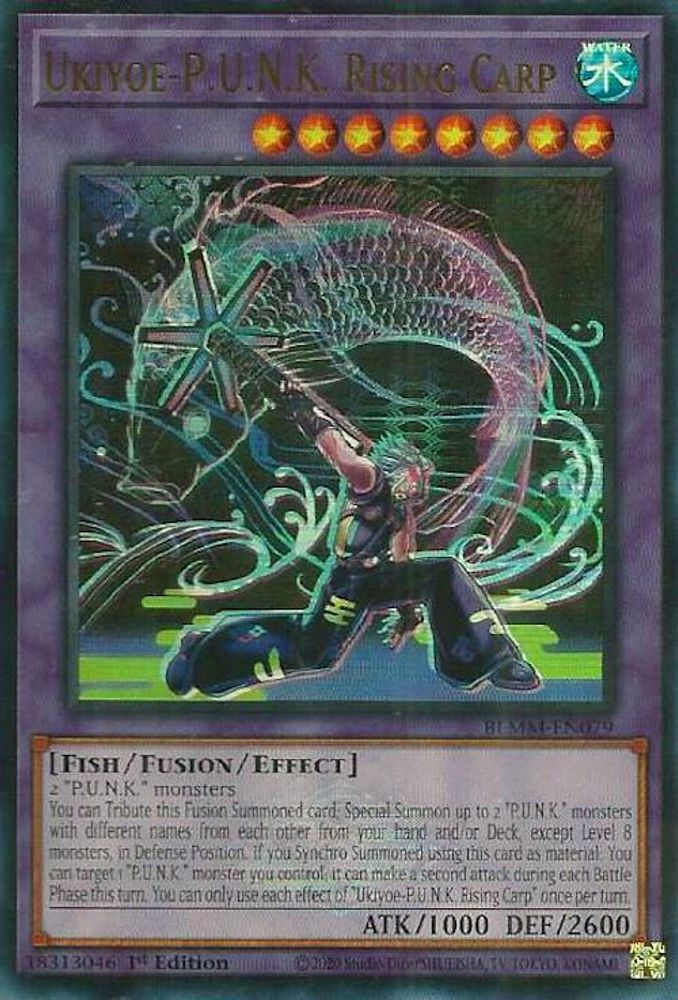 Ukiyoe-P.U.N.K. Rising Carp - (BLMM-EN079) - Ultra Rare 1st Edition