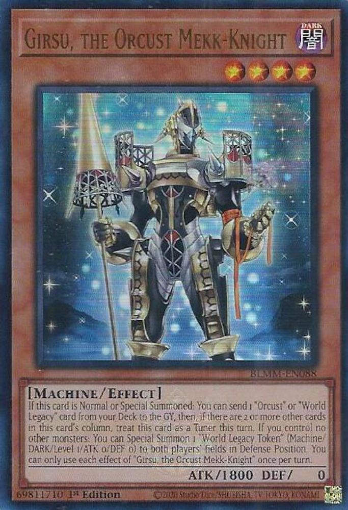 Girsu, the Orcust Mekk-Knight - (BLMM-EN088) - Ultra Rare 1st Edition