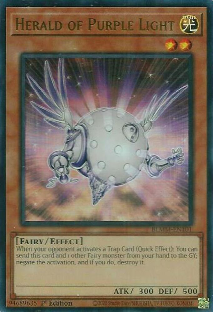 Herald of Purple Light - (BLMM-EN101) - Ultra Rare 1st Edition