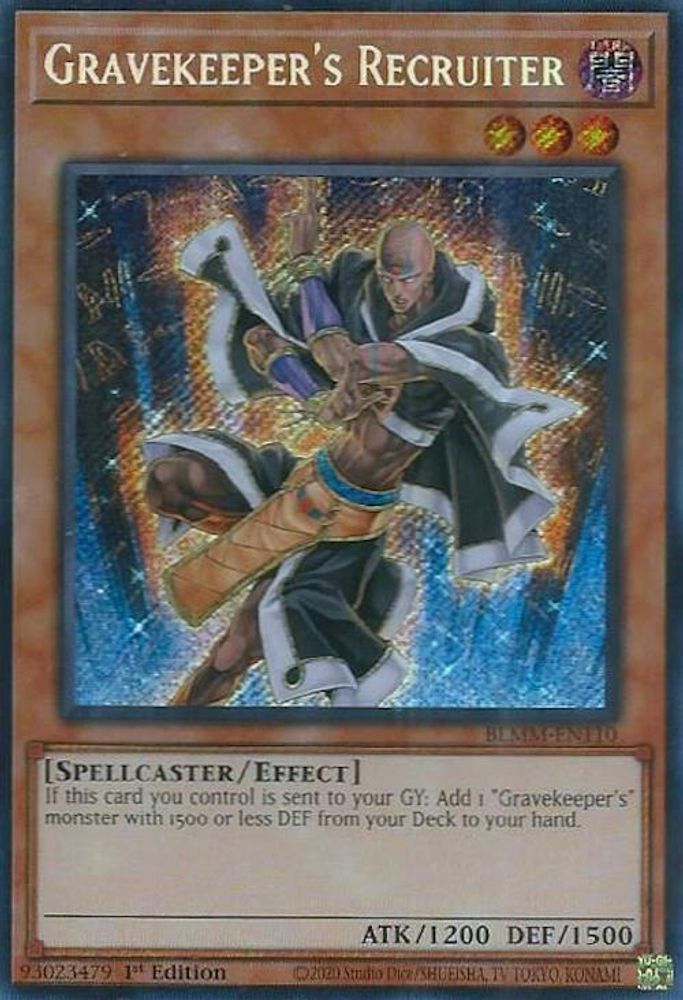 Gravekeeper's Recruiter - (BLMM-EN110) - Secret Rare 1st Edition
