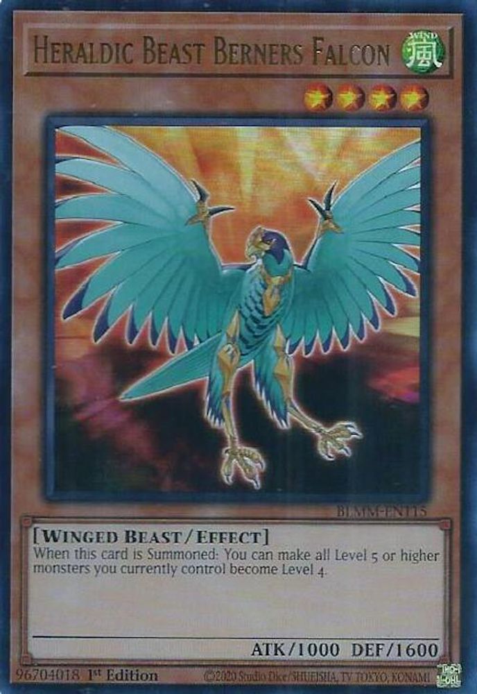 Heraldic Beast Berners Falcon - (BLMM-EN115) - Ultra Rare 1st Edition