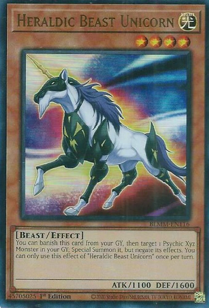 Heraldic Beast Unicorn - (BLMM-EN116) - Ultra Rare 1st Edition