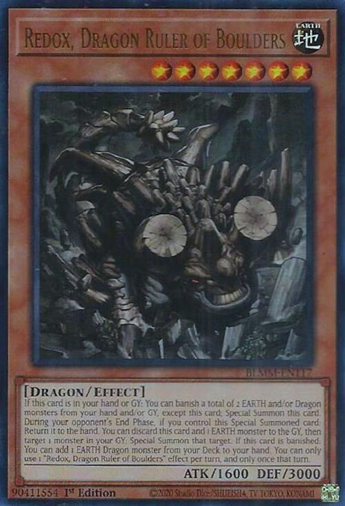 Redox, Dragon Ruler of Boulders - (BLMM-EN117) - Ultra Rare 1st Edition