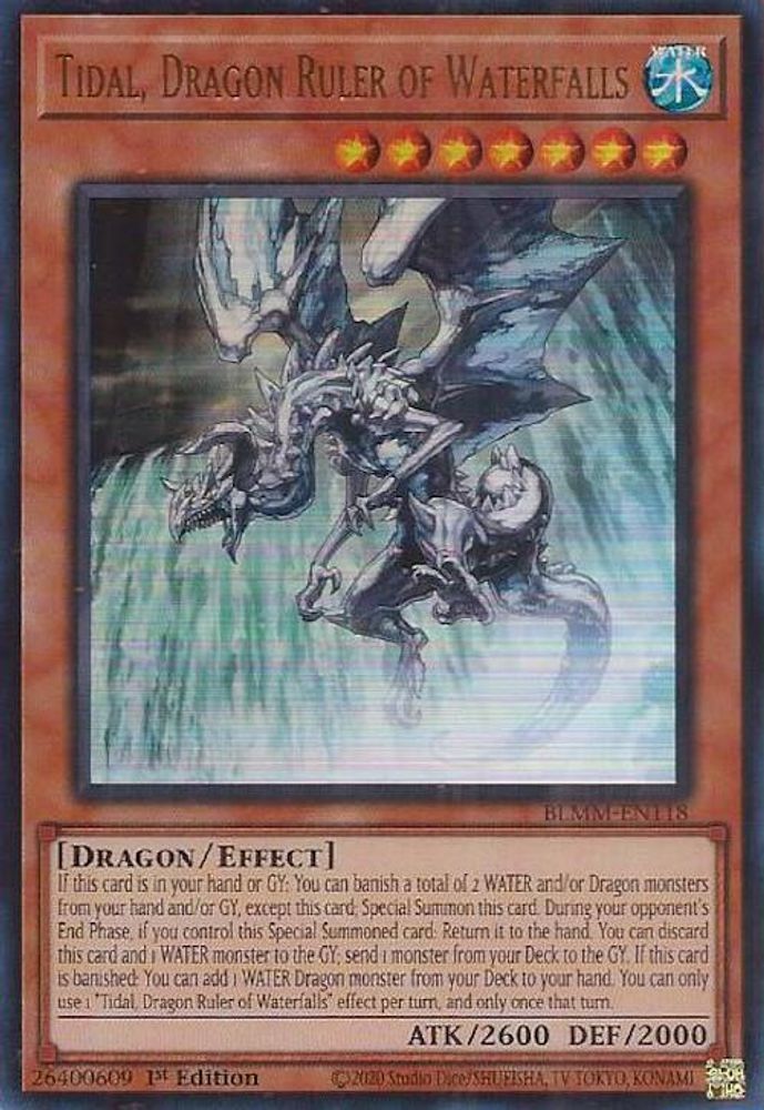 Tidal, Dragon Ruler of Waterfalls - (BLMM-EN118) - Ultra Rare 1st Edition