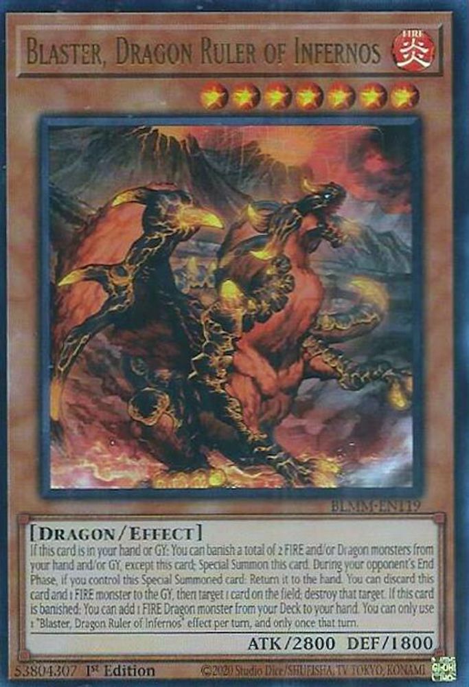 Blaster, Dragon Ruler of Infernos - (BLMM-EN119) - Ultra Rare 1st Edition