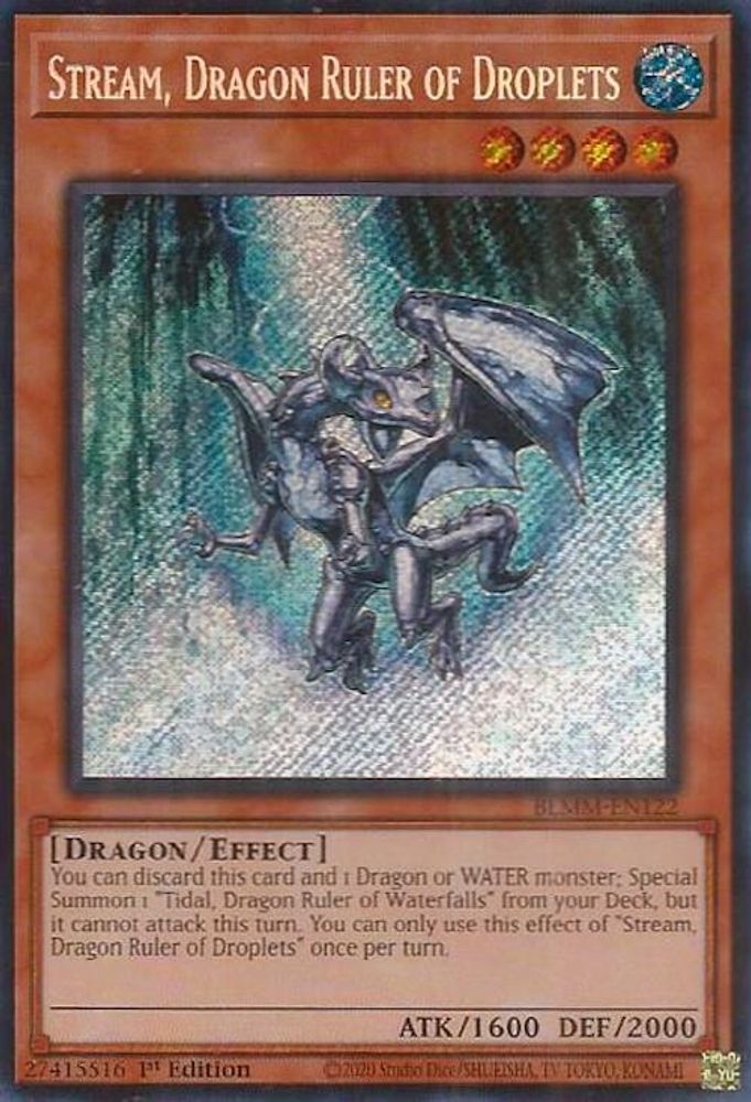 Stream, Dragon Ruler of Droplets - (BLMM-EN122) - Secret Rare 1st Edition