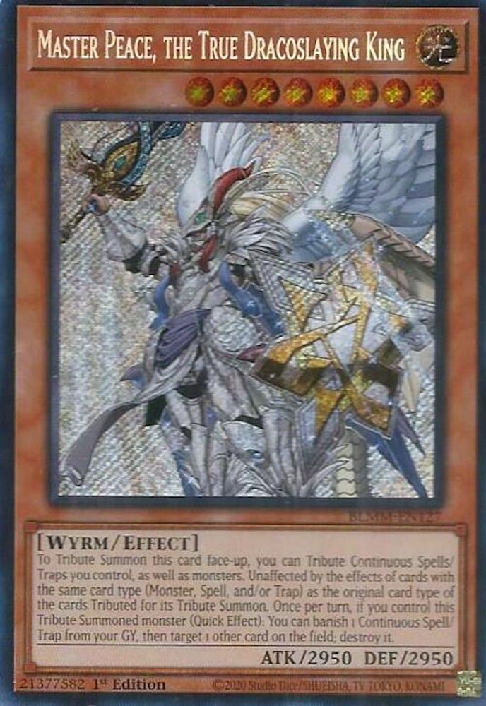 Master Peace, the True Dracoslaying King - (BLMM-EN127) - Secret Rare 1st Edition