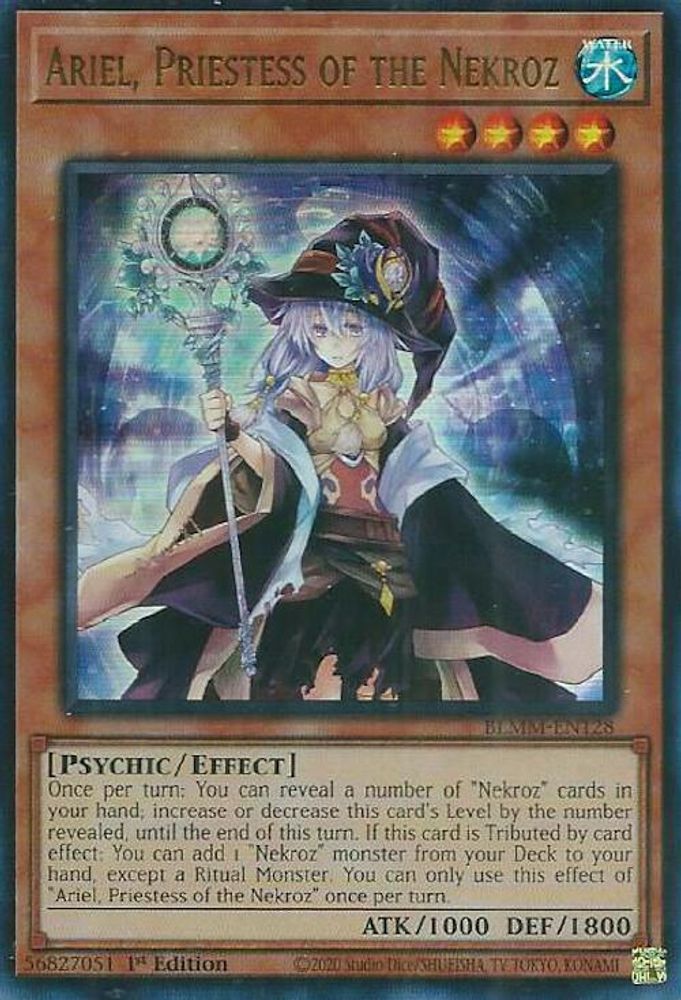 Ariel, Priestess of the Nekroz - (BLMM-EN128) - Ultra Rare 1st Edition