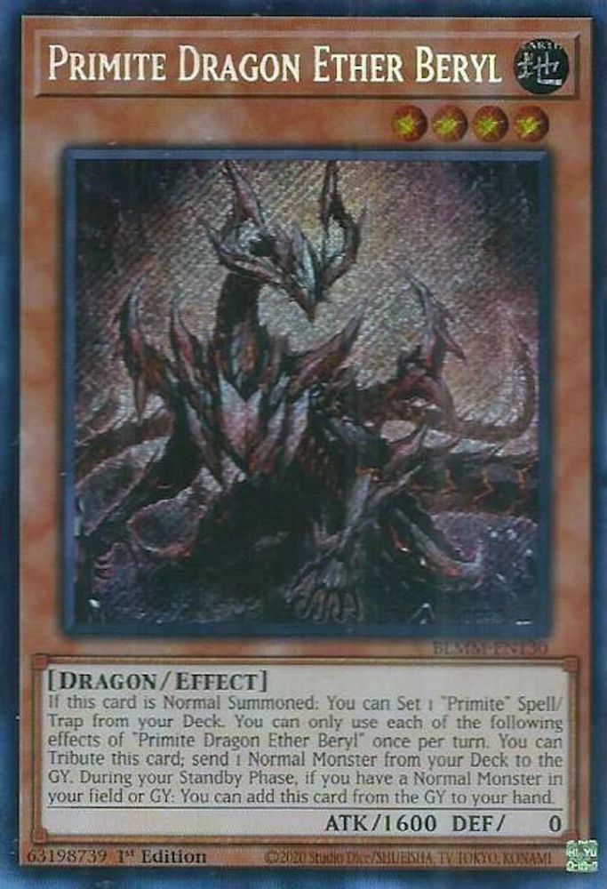 Primite Dragon Ether Beryl - (BLMM-EN130) - Secret Rare 1st Edition