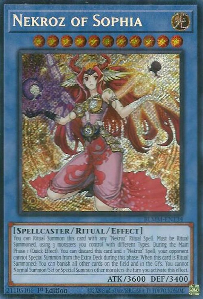 Nekroz of Sophia - (BLMM-EN134) - Secret Rare 1st Edition
