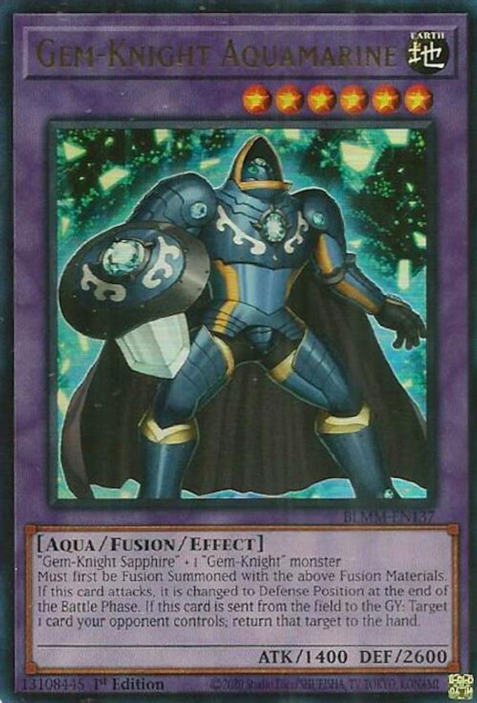 Gem-Knight Aquamarine - (BLMM-EN137) - Ultra Rare 1st Edition