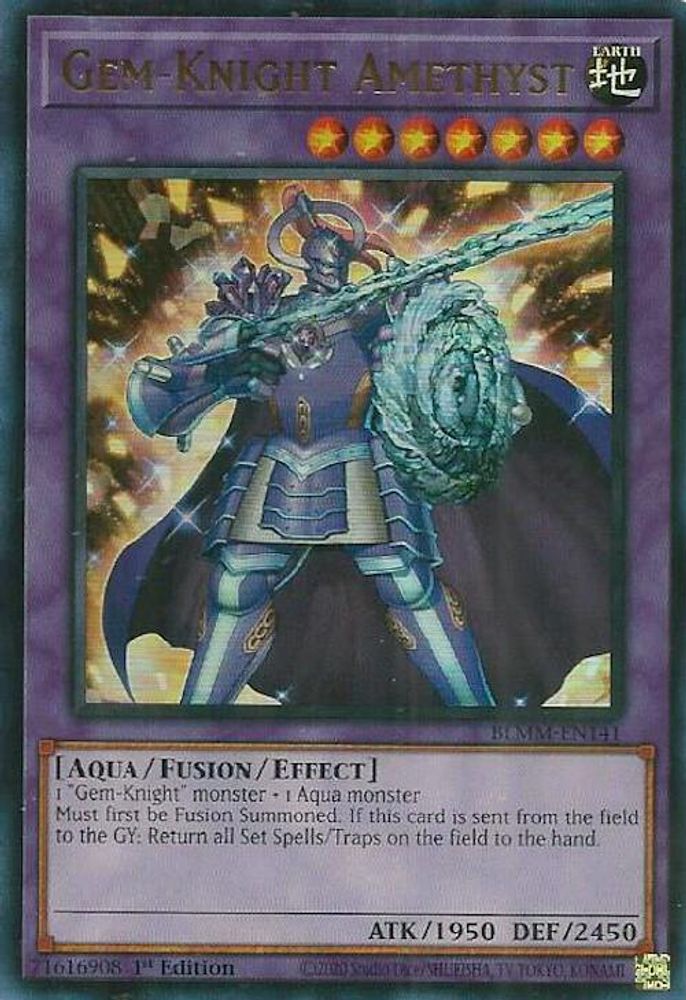 Gem-Knight Amethyst - (BLMM-EN141) - Ultra Rare 1st Edition