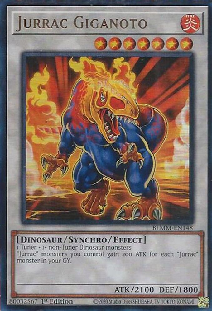 Jurrac Giganoto - (BLMM-EN148) - Ultra Rare 1st Edition