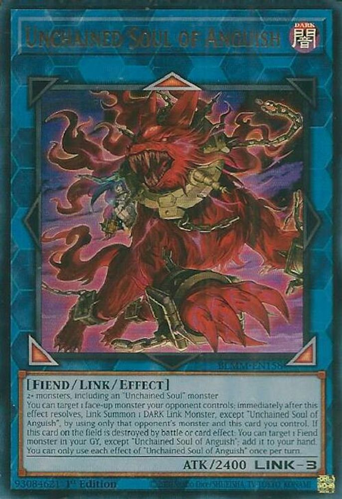 Unchained Soul of Anguish - (BLMM-EN158) - Ultra Rare 1st Edition