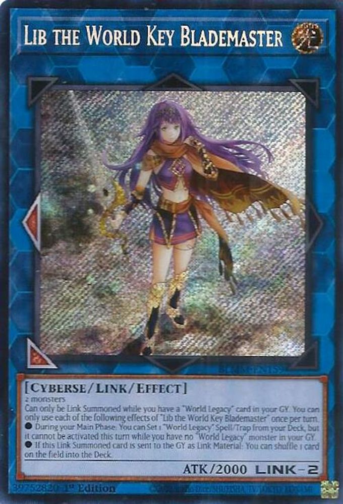 Lib the World Key Blademaster - (BLMM-EN159) - Secret Rare 1st Edition