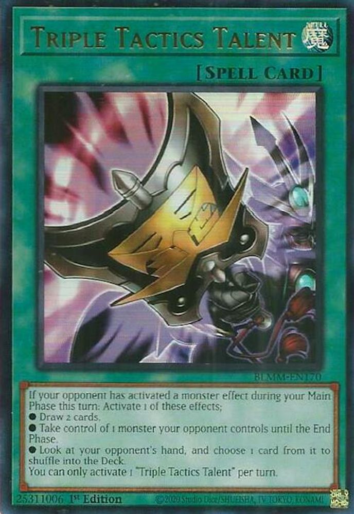 Triple Tactics Talent - (BLMM-EN170) - Ultra Rare 1st Edition