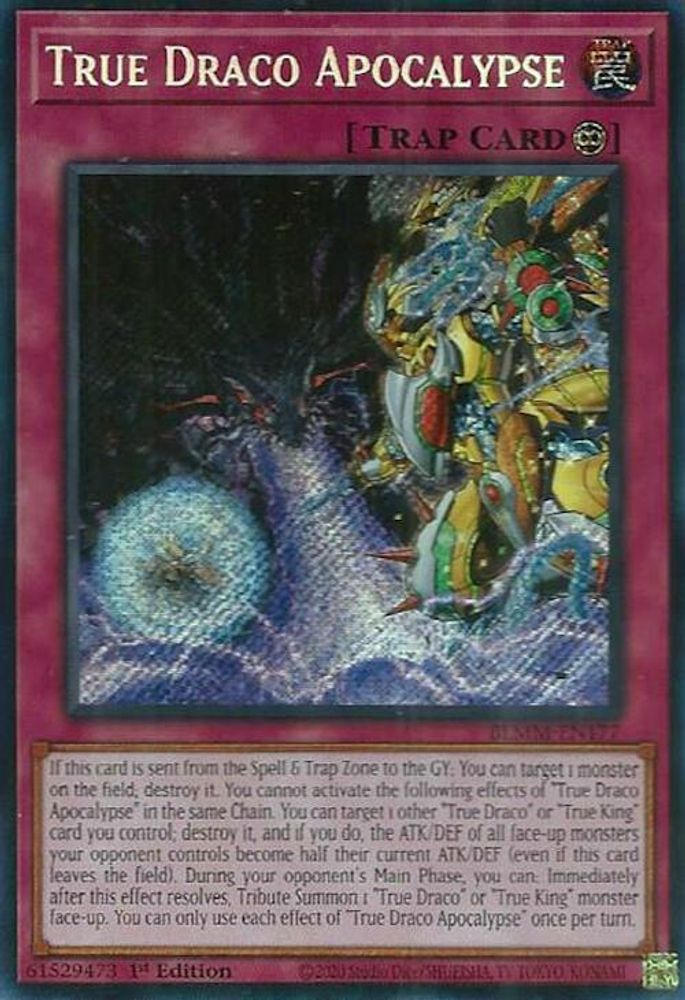 True Draco Apocalypse - (BLMM-EN177) - Secret Rare 1st Edition