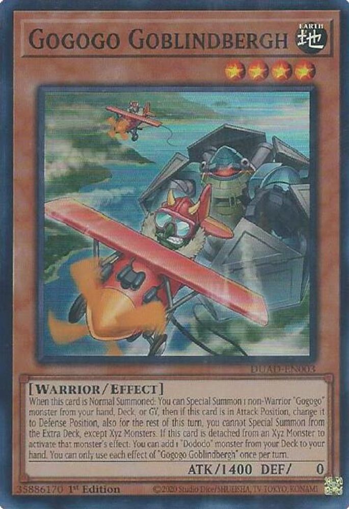 Gogogo Goblindbergh - (DUAD-EN003) - Super Rare 1st Edition