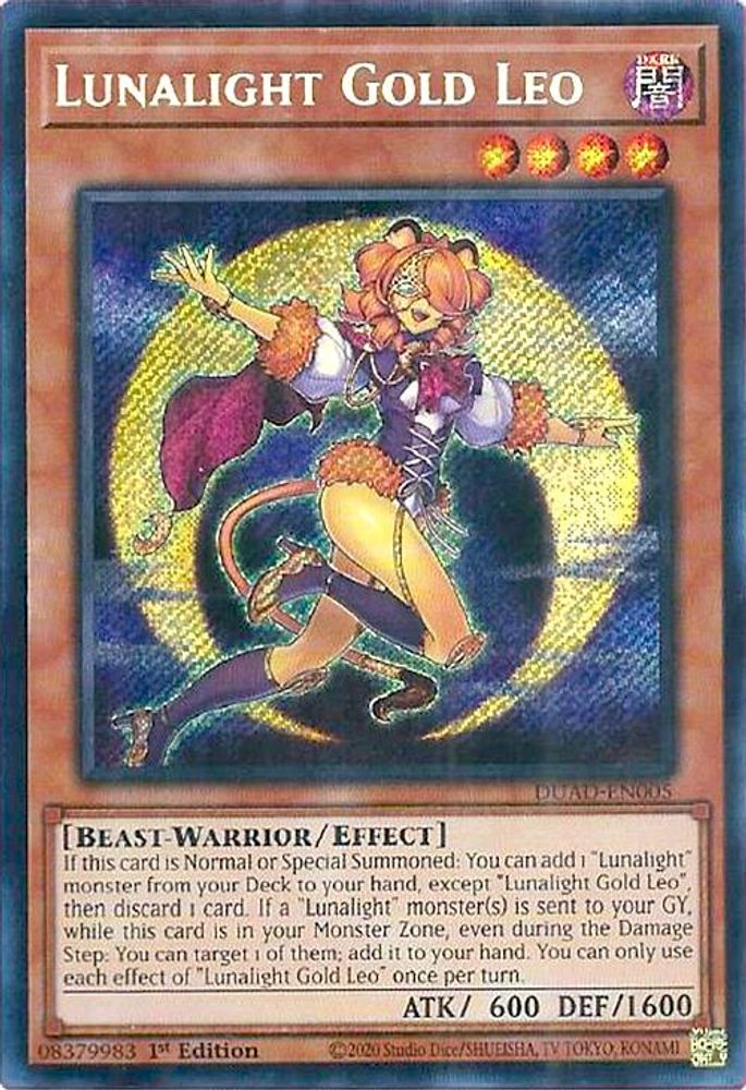 Lunalight Gold Leo - (DUAD-EN005) - Secret Rare 1st Edition