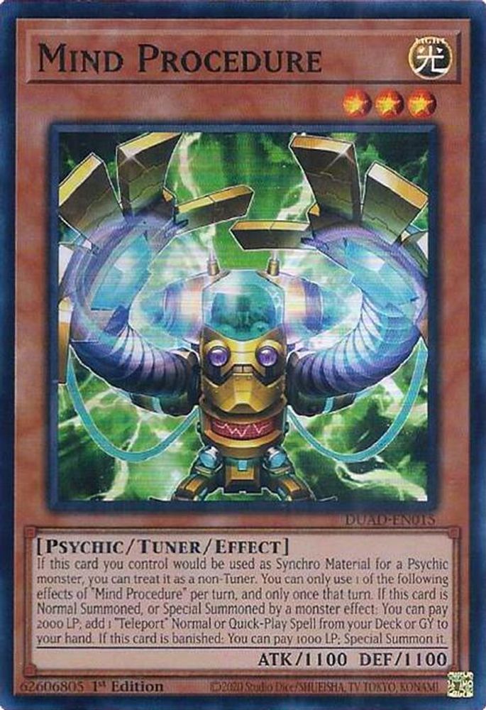 Mind Procedure - (DUAD-EN015) - Super Rare 1st Edition