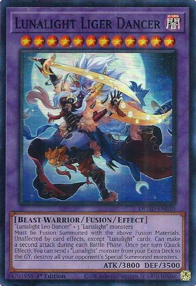 Lunalight Liger Dancer - (DUAD-EN030) - Super Rare 1st Edition