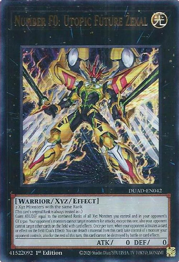 Number F0: Utopic Future Zexal - (DUAD-EN042) - Ultra Rare 1st Edition