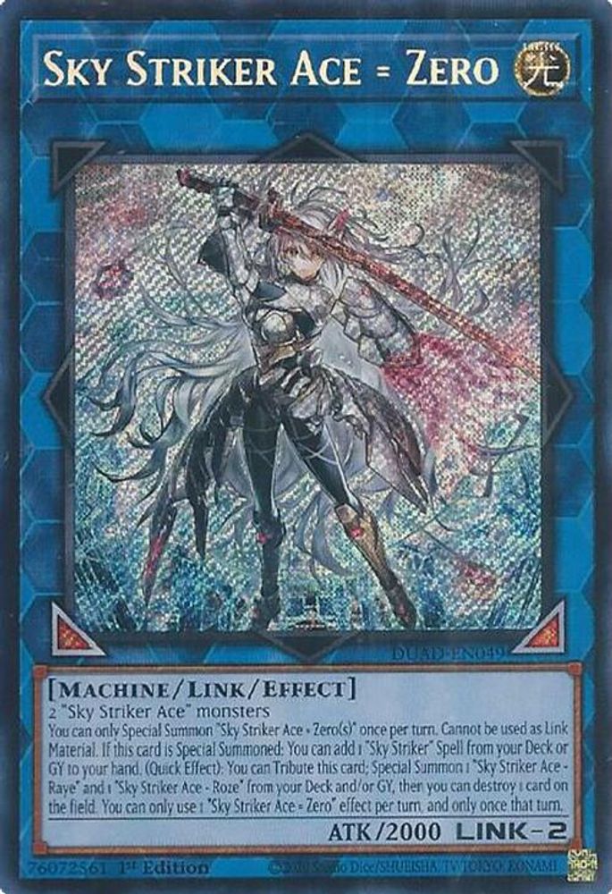Sky Striker Ace = Zero - (DUAD-EN049) - Secret Rare 1st Edition