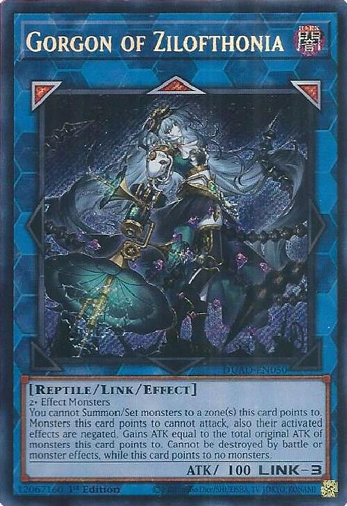 Gorgon of Zilofthonia - (DUAD-EN050) - Secret Rare 1st Edition