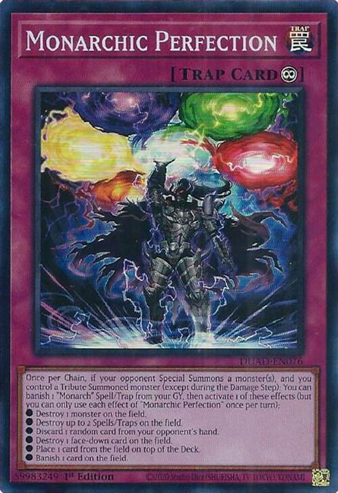 Monarchic Perfection - (DUAD-EN076) - Super Rare 1st Edition
