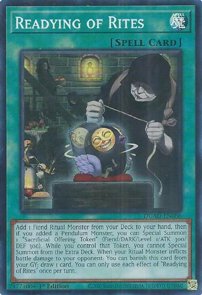 Readying of Rites - (DUAD-EN086) - Super Rare 1st Edition