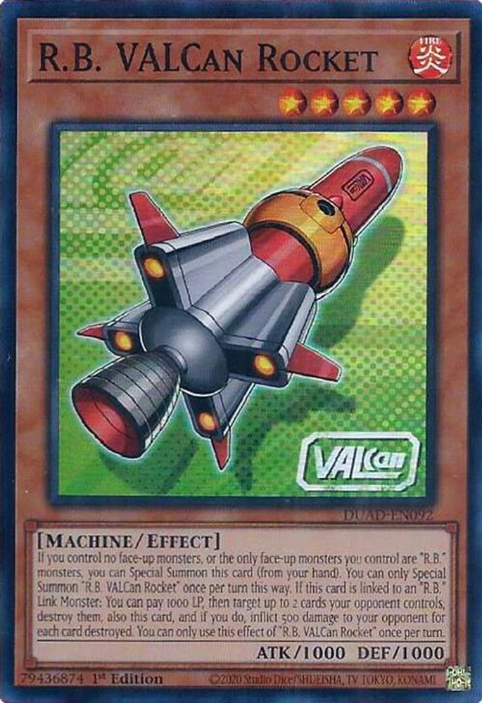 R.B. VALCan Rocket - (DUAD-EN092) - Super Rare 1st Edition