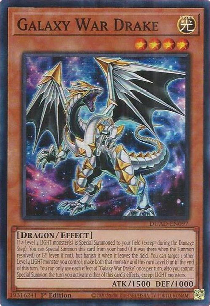 Galaxy War Drake - (DUAD-EN097) - Super Rare 1st Edition