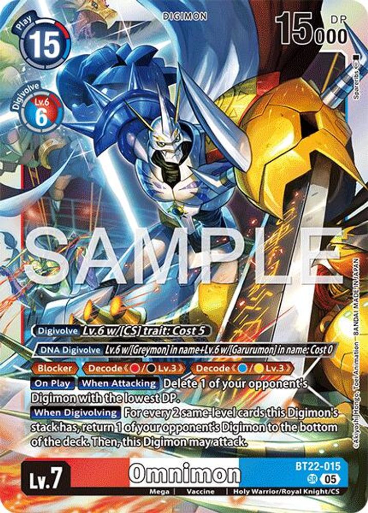 Omnimon (BT22-015) Super Rare - Digimon Cyber Eden