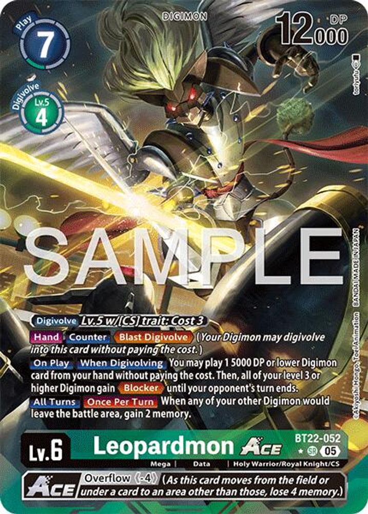 Leopardmon ACE (Alternate Art) (BT22-052) SR★ - Digimon Cyber Eden