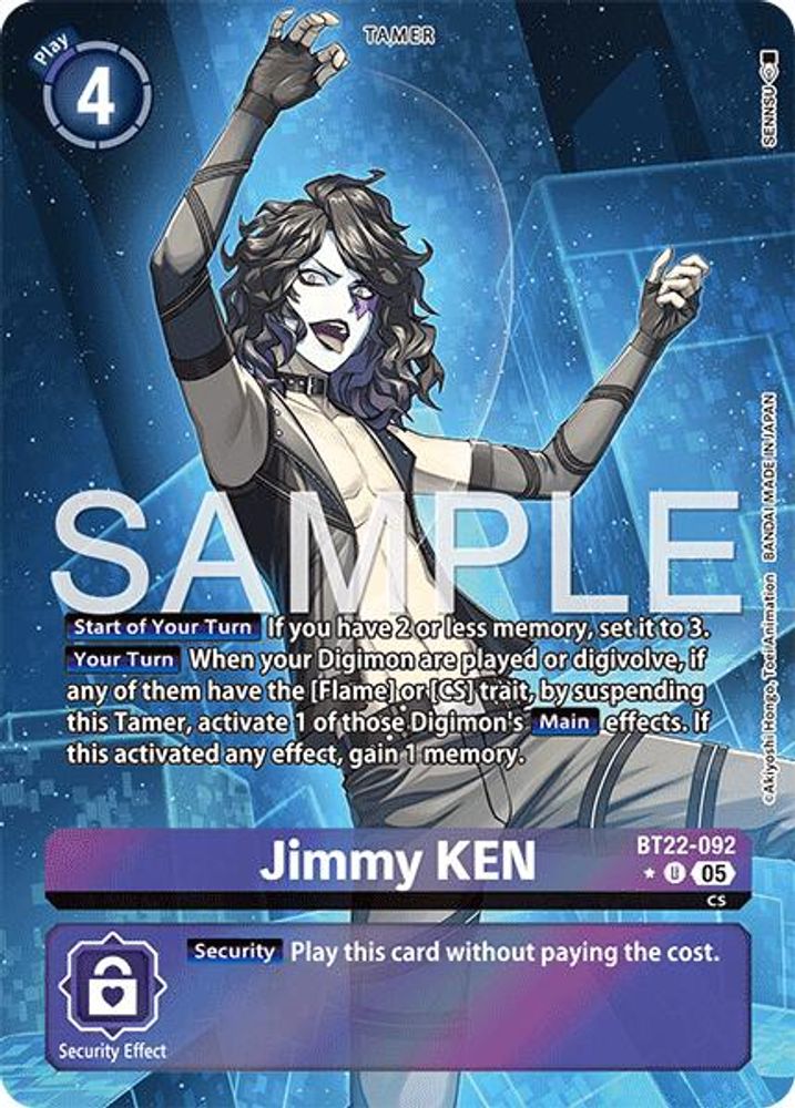 Jimmy KEN (Alternate Art) (BT22-092) U★ - Digimon Cyber Eden
