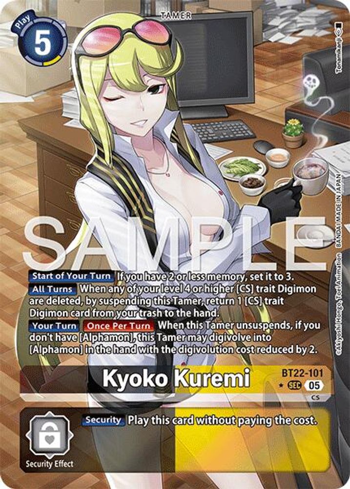 Kyoko Kuremi (Alternate Art) (BT22-101) SEC★ - Digimon Cyber Eden