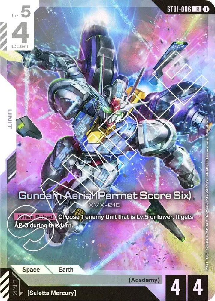 Gundam Aerial (Permet Score Six) (ST01-006) [ LR ] - Gundam Starter Deck 01 Heroic Beginnings