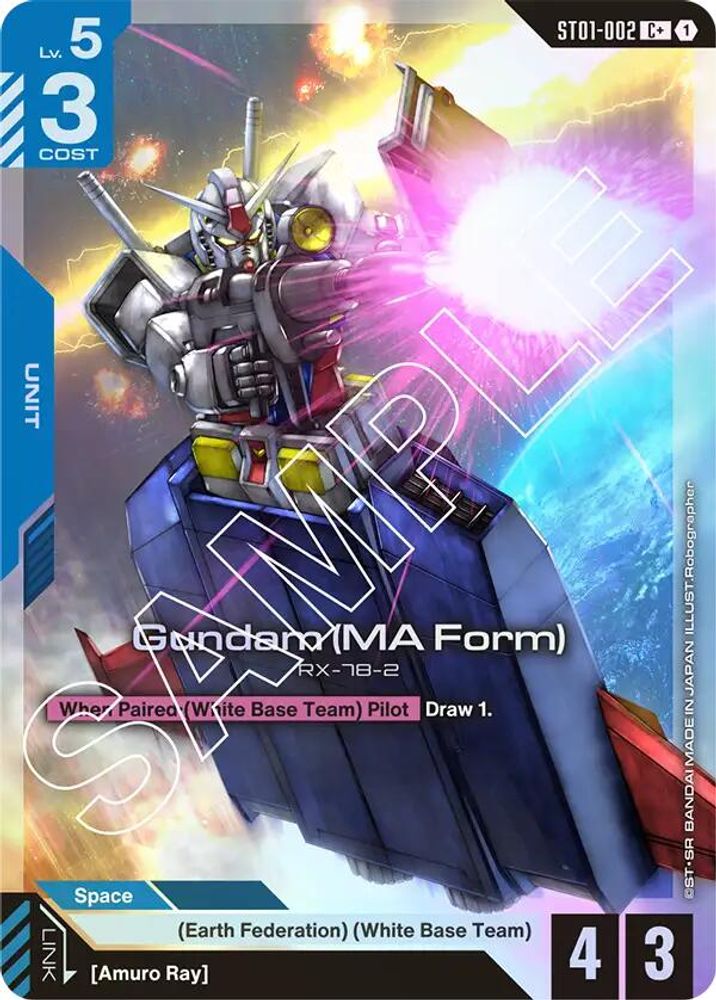 [ALTERNATE ART] Gundam (MA Form) (C+) (ST01-002) - Gundam Starter Deck 01 Heroic Beginnings