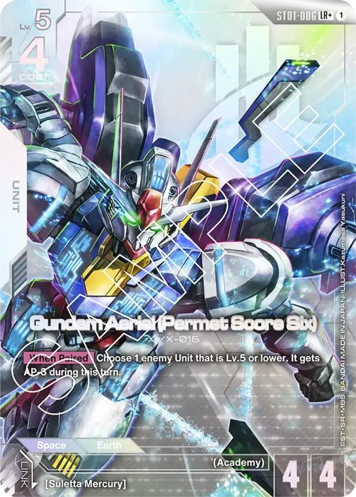 [ALTERNATE ART] Gundam Aerial (Permet Score Six) (LR+) (ST01-006) - Gundam Starter Deck 01 Heroic Beginnings