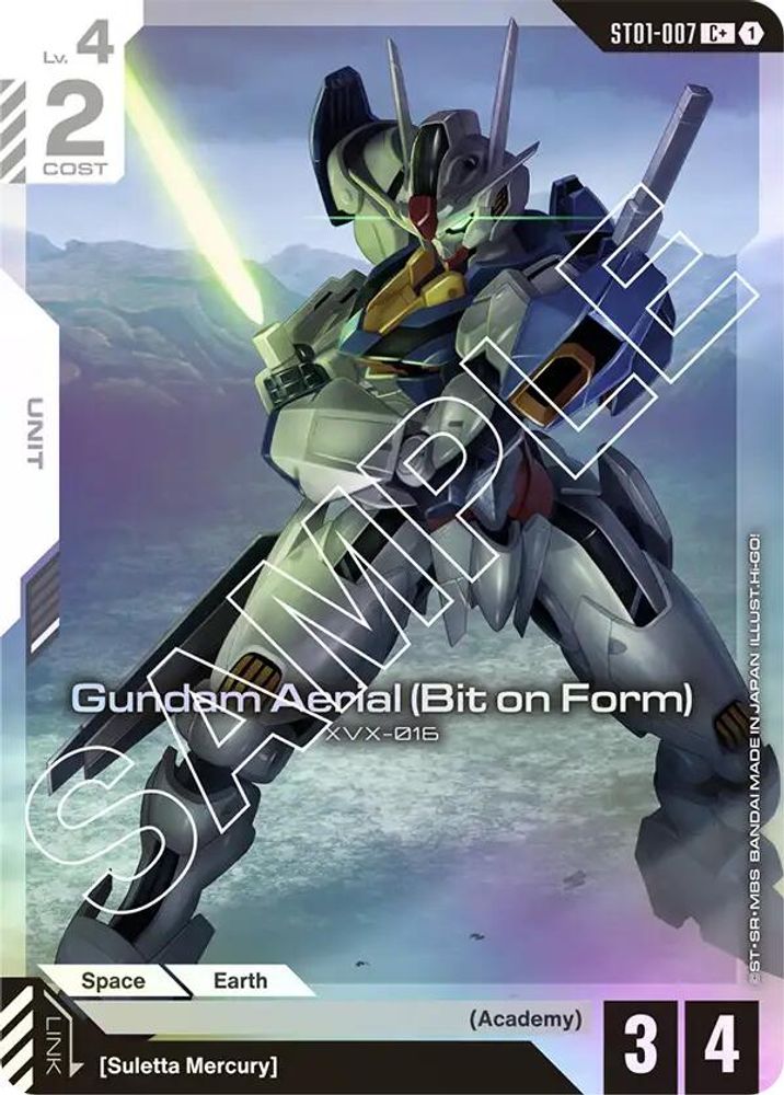 [ALTERNATE ART] Gundam Aerial (Bit on Form) (C+) (ST01-007) - Gundam Starter Deck 01 Heroic Beginnings