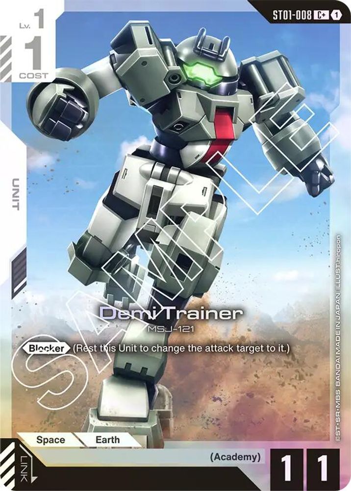 [ALTERNATE ART] Demi Trainer (C+) (ST01-008) - Gundam Starter Deck 01 Heroic Beginnings