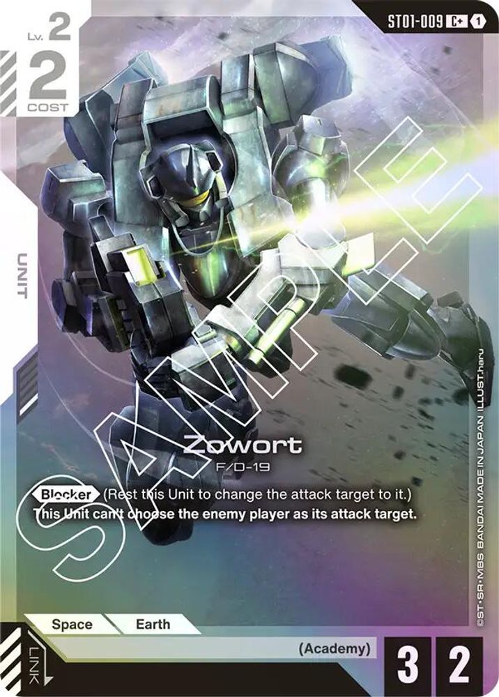 [ALTERNATE ART] Zowort (C+) (ST01-009) - Gundam Starter Deck 01 Heroic Beginnings